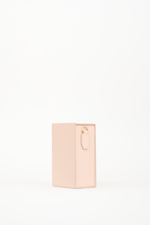 Fendi Pink Leather Vertical Logo Box Bag