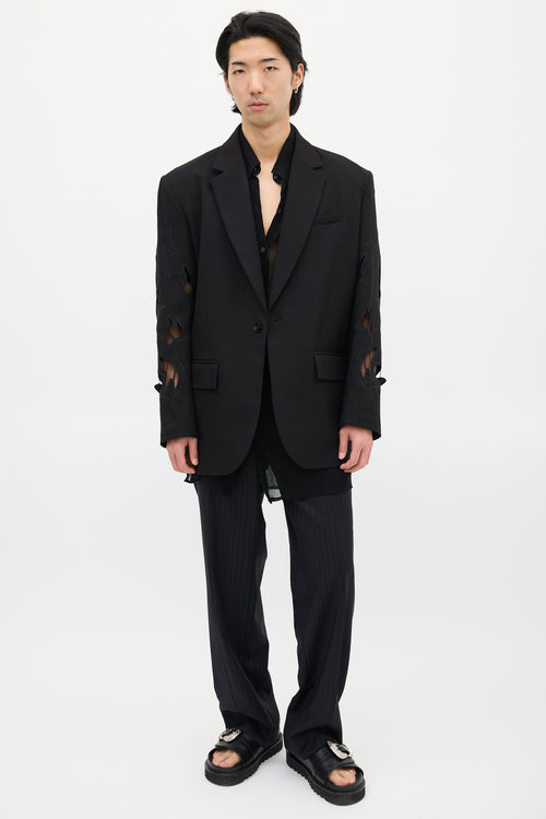 Feng Chen Wang Black Cut Out Blazer