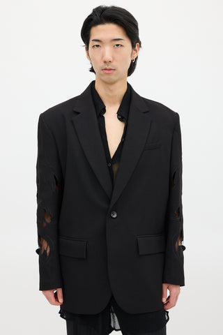 Feng Chen Wang Black Cut Out Blazer