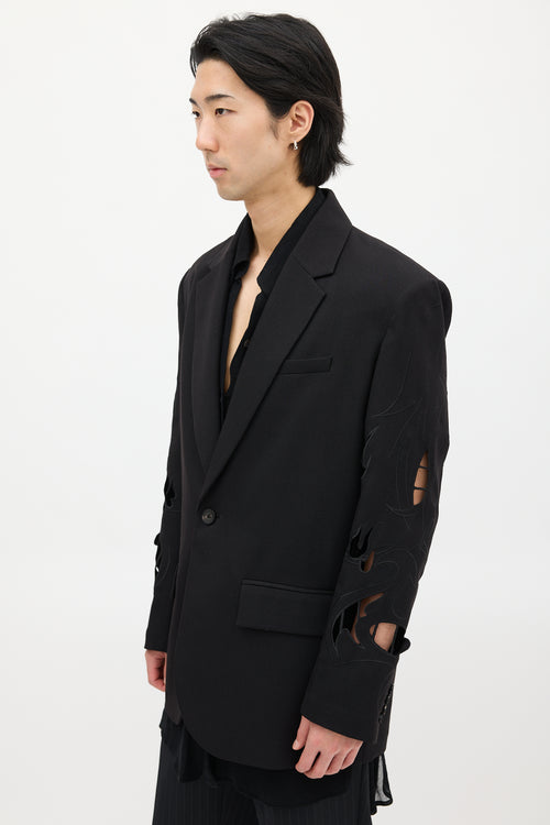 Feng Chen Wang Black Cut Out Blazer