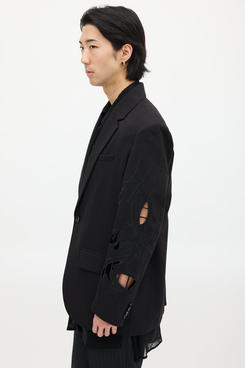 Feng Chen Wang Black Cut Out Blazer