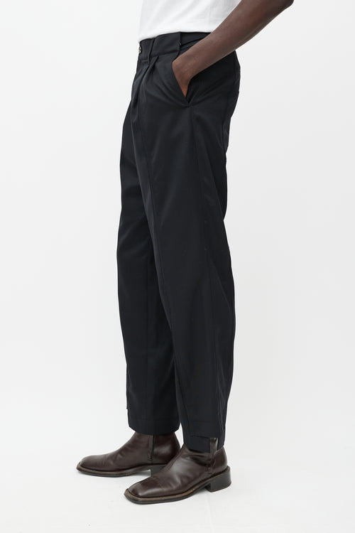 Feng Chen Wang Black Wool Deconstructed Trouser