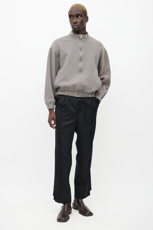 Feng Chen Wang Black Wool Deconstructed Trouser