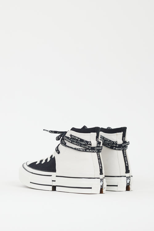 Feng Chen Wang X Converse White 
Black Chuck 70 2-in-1 Sneaker