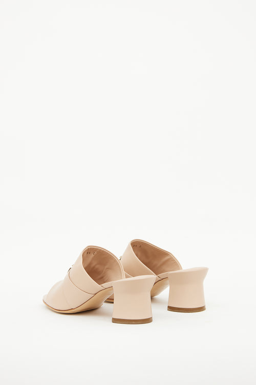 Beige Leather Horsebit Sandal Ferragamo