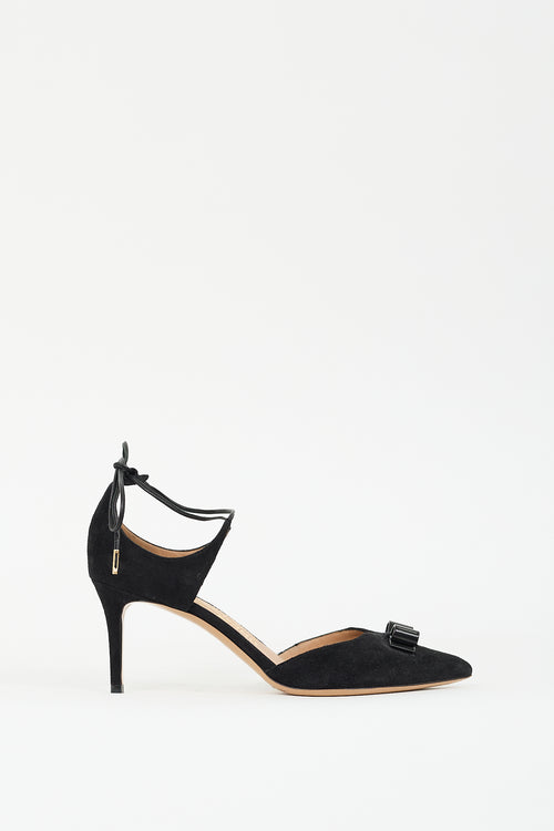 Ferragamo Black Suede D
Orsay Bow Pump