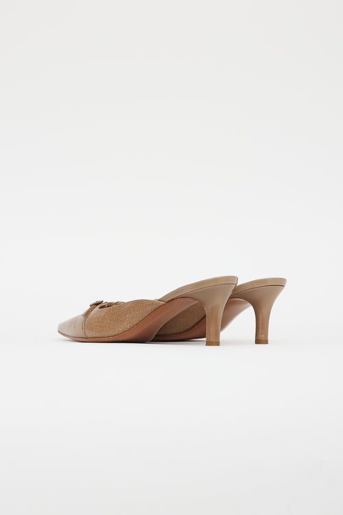 Ferragamo Brown Leather Pointed Toe Mule