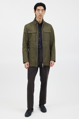 Ferragamo Green Double Pocket Jacket