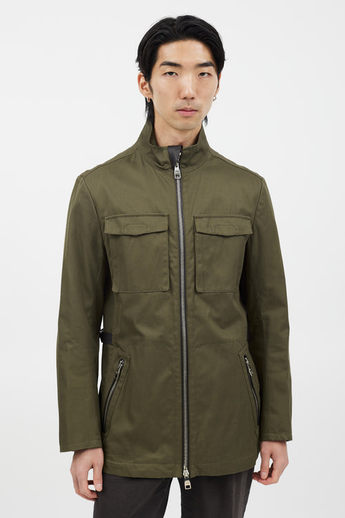 Ferragamo Green Double Pocket Jacket