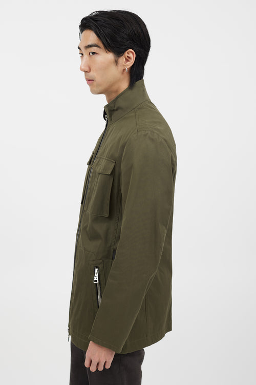 Ferragamo Green Double Pocket Jacket