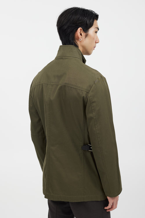 Ferragamo Green Double Pocket Jacket