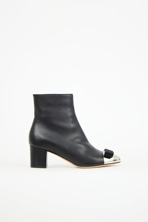 Ferragamo Leather Nury Cap Toe Boot