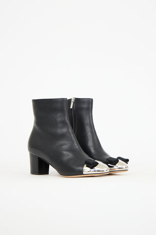 Ferragamo Leather Nury Cap Toe Boot