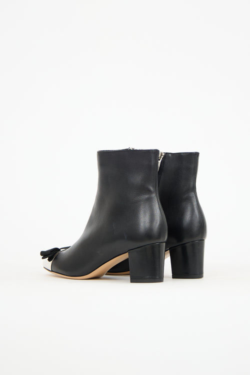 Ferragamo Leather Nury Cap Toe Boot