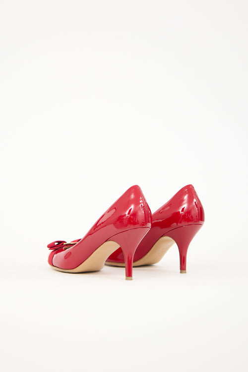 Ferragamo Patent Vara Bow Pump