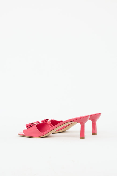 Ferragamo Patent Vera High Heel Mule