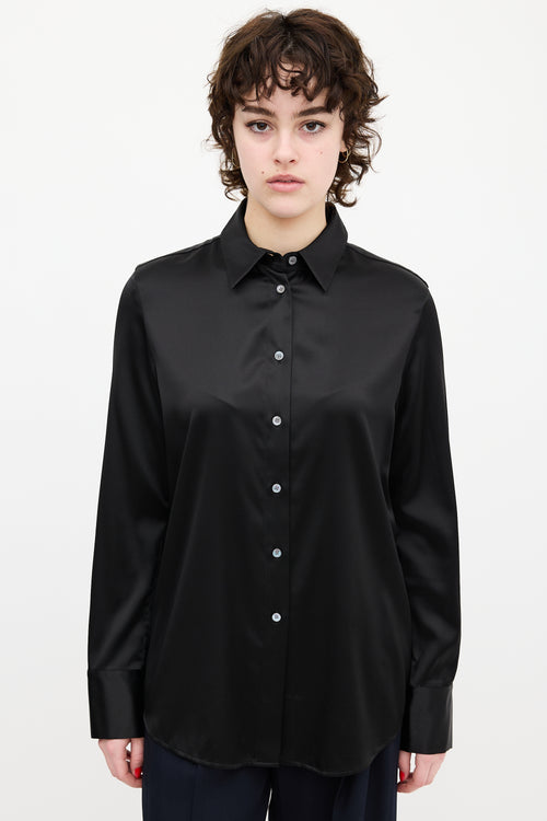 Filippa K Black Silk Eira Shirt