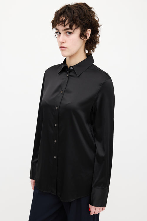 Filippa K Black Silk Eira Shirt