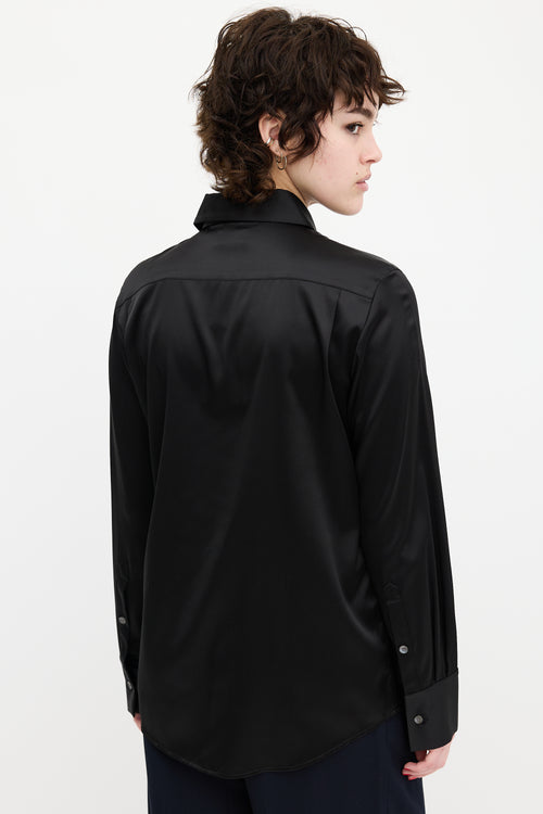 Filippa K Black Silk Eira Shirt