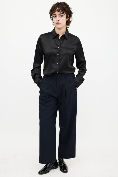 Filippa K Black Silk Eira Shirt