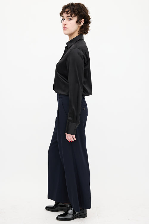 Filippa K Black Silk Eira Shirt