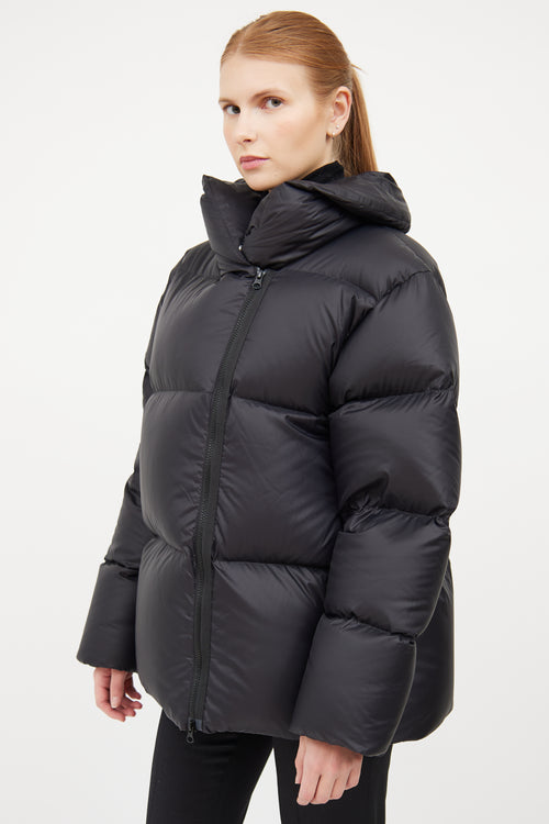 Filippa K Black Asymmetrical Puffer Jacket