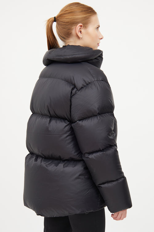 Filippa K Black Asymmetrical Puffer Jacket