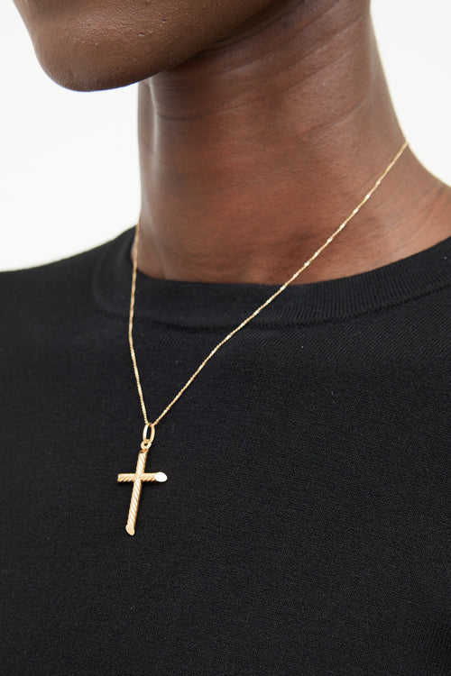 10K Gold Cross Necklace