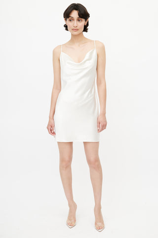 Fleur Du Mal Cream Silk Slip Dress