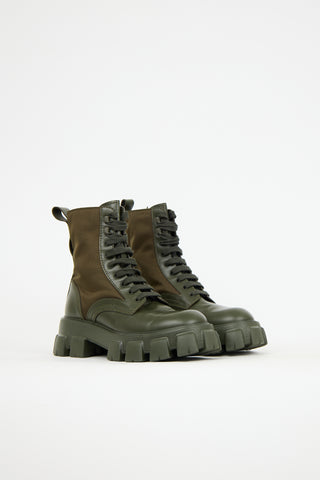 Prada Leather 
Re-Nylon Boot