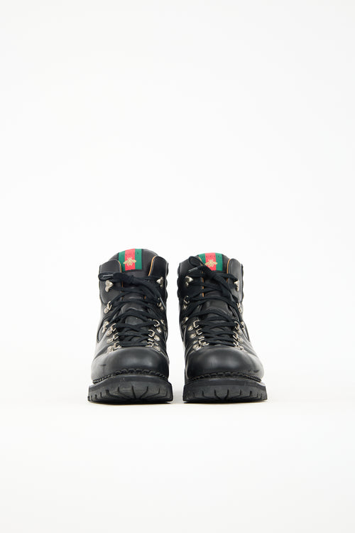 Gucci Leather Hiking Web Boot