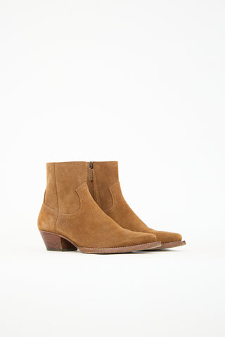 Saint Laurent Suede Lukas Boot