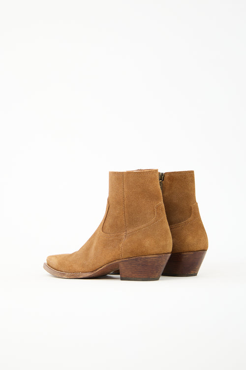 Saint Laurent Suede Lukas Boot