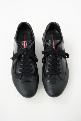 Prada Sport Leather Cap Toe Sneaker