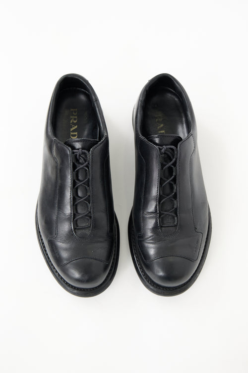 Prada Leather Oxford Sneaker