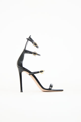 Gianvito Rossi Leather Ribbon Uptown Heel