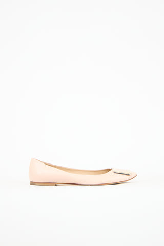 Roger Vivier Leather Trompette Ballerina Flats