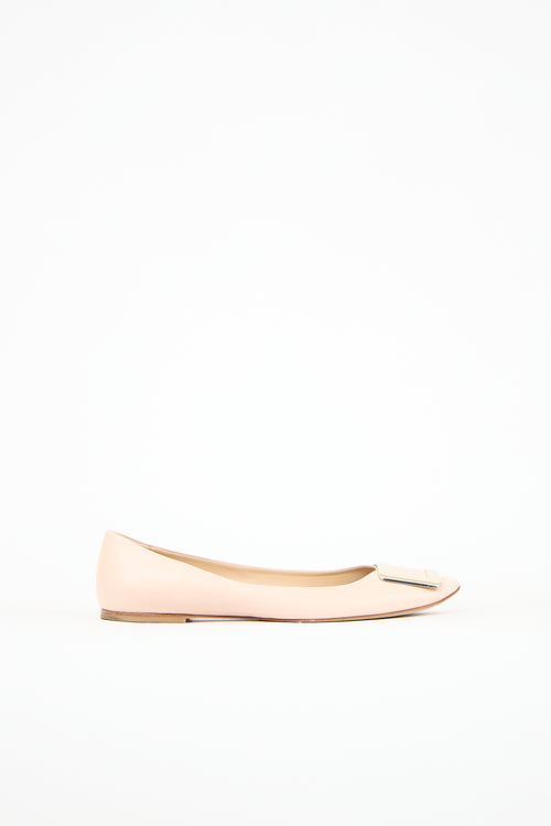 Roger Vivier Leather Trompette Ballerina Flats