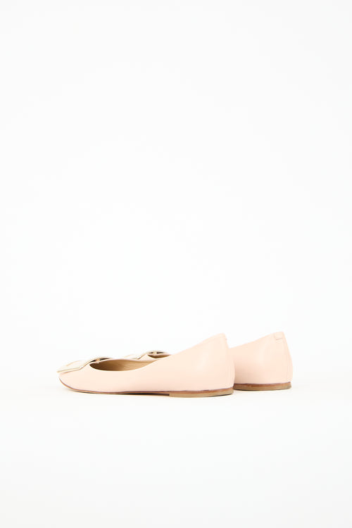 Roger Vivier Leather Trompette Ballerina Flats