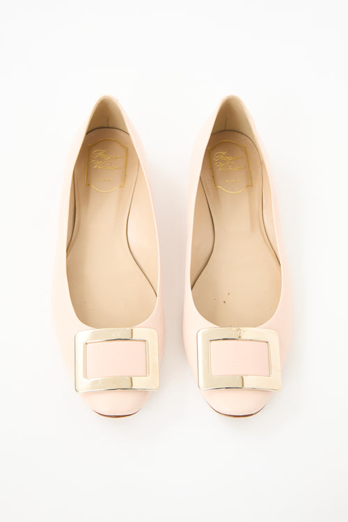 Roger Vivier Leather Trompette Ballerina Flats