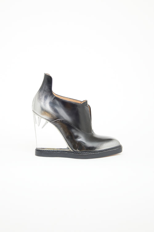 Maison Margiela Black 
Silver Nail Wedge