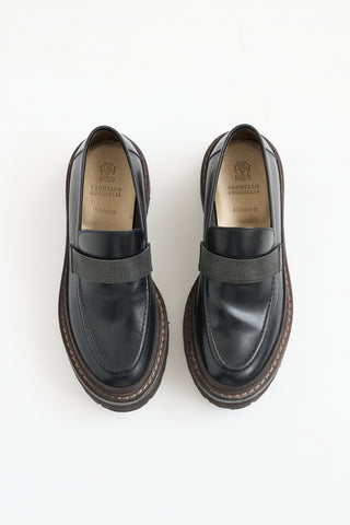 Brunello Cucinelli Leather Monili Loafer