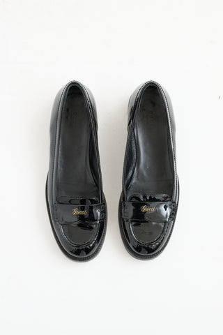 Gucci Patent Leather Logo Loafer