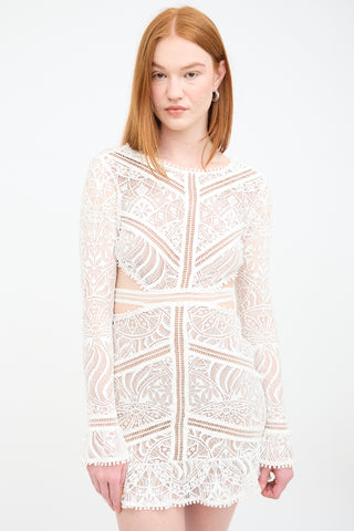 For Love 
Lemons White Lace Cut Out Emerie Dress