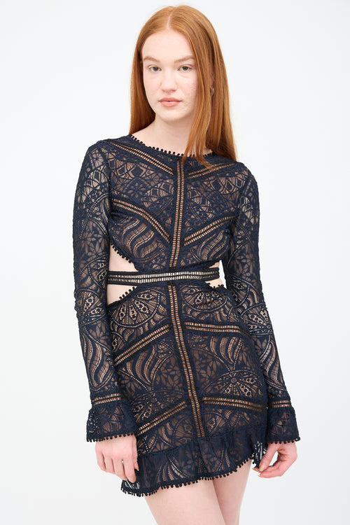 For Love 
Lemons Navy Lace Cut Out Emerie Dress