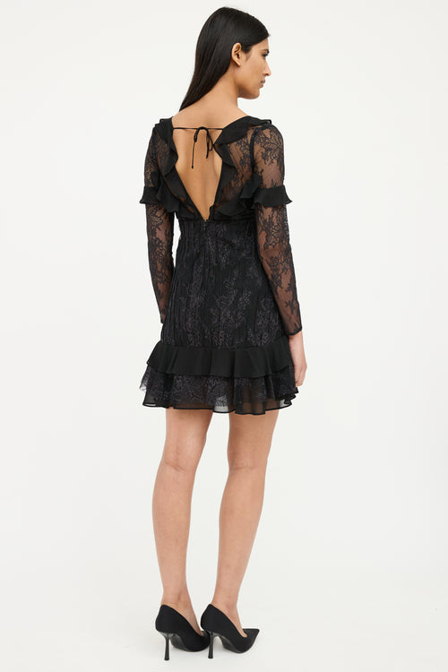 For Love 
Lemons Black Lace Long Sleeve Dress