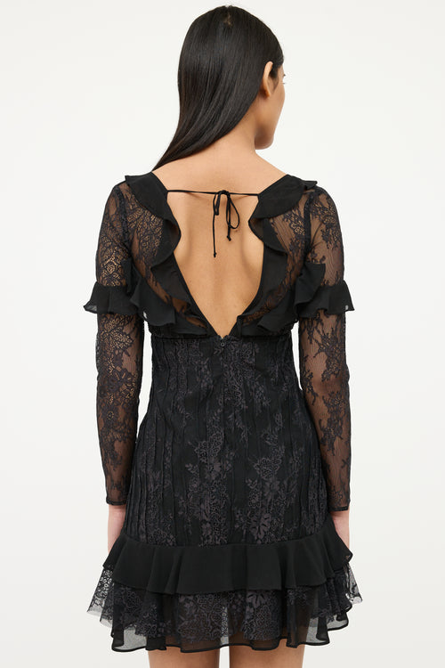 For Love 
Lemons Black Lace Long Sleeve Dress