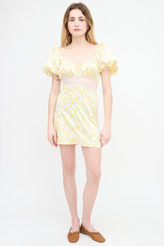 For Love 
Lemons Satin Daffodil Mini Dress