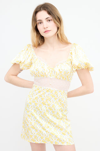 For Love 
Lemons Satin Daffodil Mini Dress