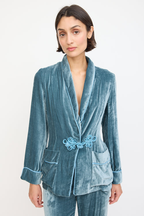 F.R.S. For Restless Sleepers Blue Velvet Suit